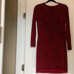 Michael Kors dress lace pattern deep red